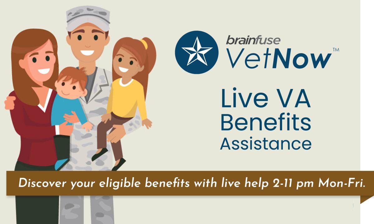 VetNow live VA benefits assistance
