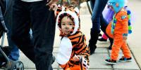 child in tiger costume