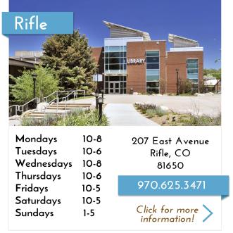 Rifle Branch Library hours and location