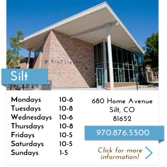 Silt Branch Library hours and location