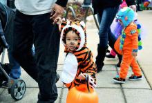 child in tiger costume